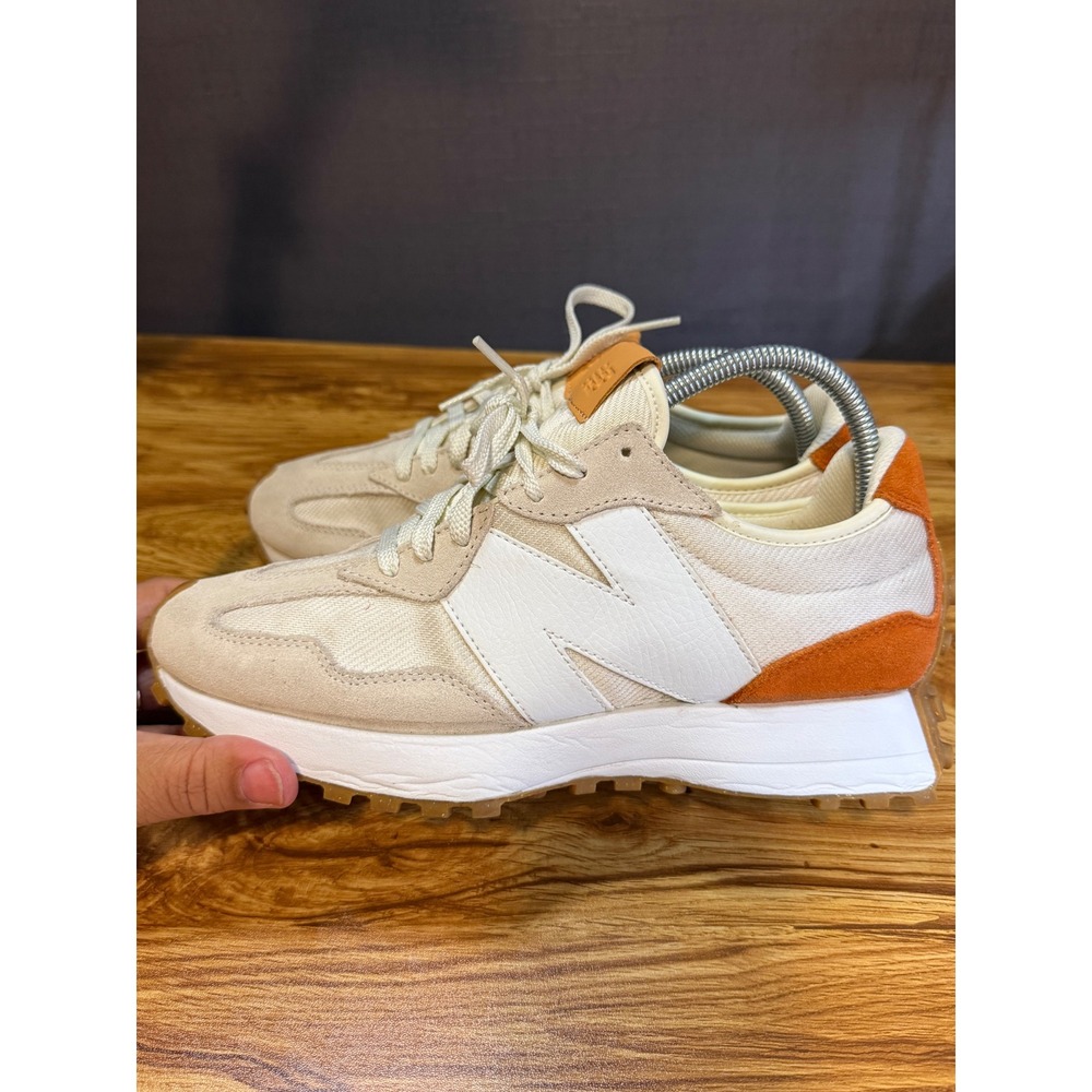 New Balance 327 Sea Salt Rust Orange Sneakers WS327RA Women's Size 9